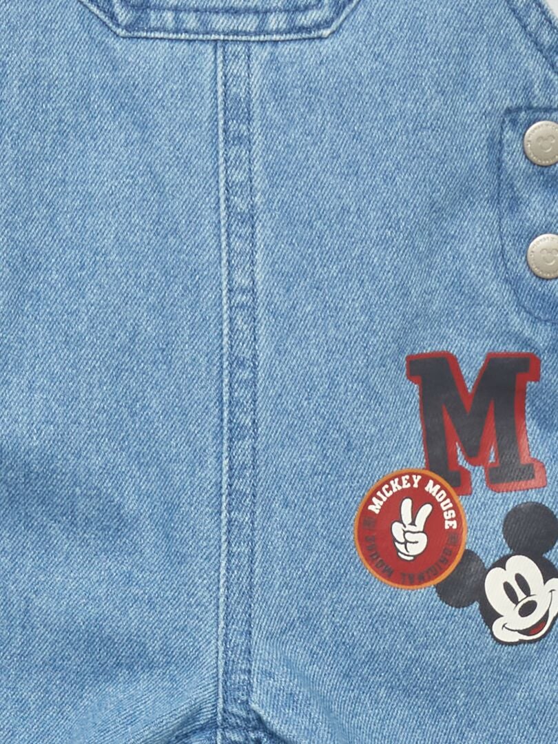Salopette en jean 'Mickey' 'Disney' Bleu - Kiabi