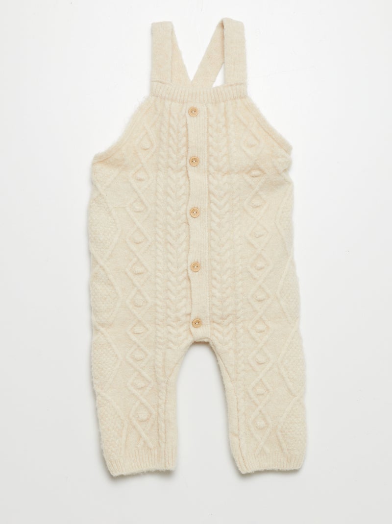 Salopette en maille Beige - Kiabi