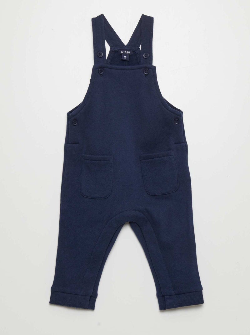 Salopette en molleton avec bretelle ajustable Bleu marine - Kiabi