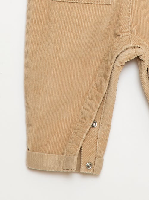 Salopette en velours en côtelé - Kiabi