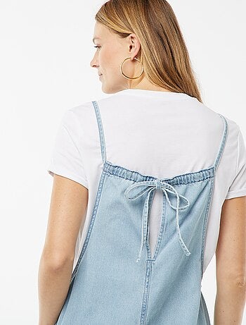Salopette large en jean