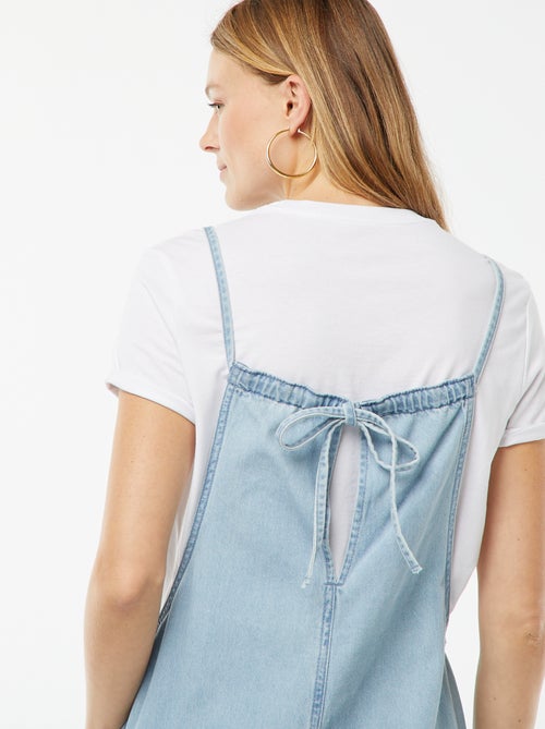 Salopette large en jean - Kiabi