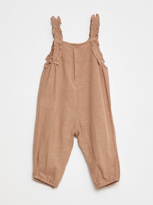 Salopette légère avec bretelles volantées - Kiabi