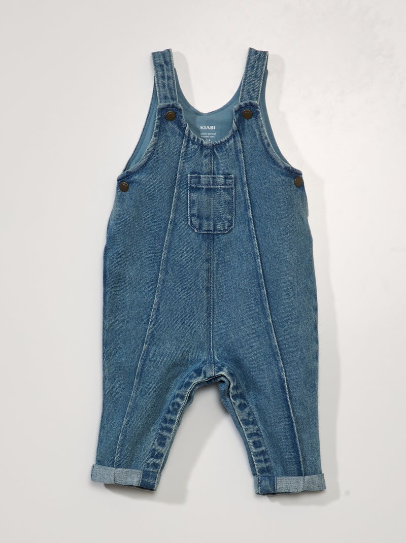 Salopette longue en denim Bleu - Kiabi