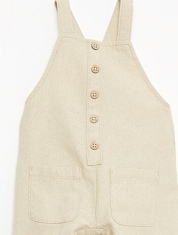 Salopette longue en lin mélangé