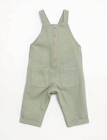 Salopette longue en lin mélangé