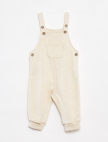 Salopette longue en molleton avec bretelles ajustables