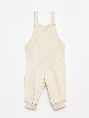 Salopette longue en molleton avec bretelles ajustables