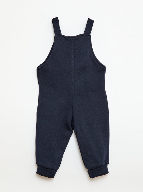 Salopette longue en molleton avec bretelles ajustables - Kiabi