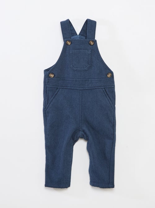 Salopette longue en twill avec poche poitrine - Kiabi