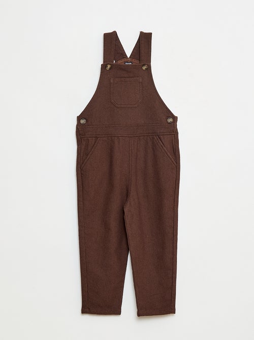 Salopette longue en twill avec poche poitrine - Kiabi
