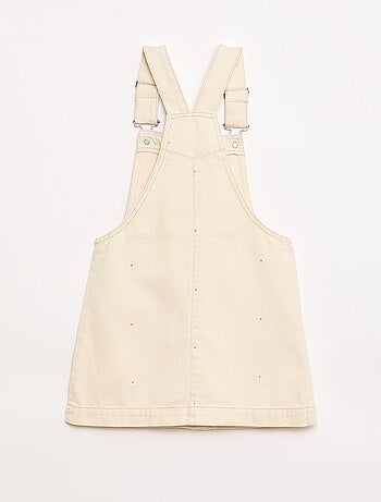 Salopette short avec fleurs brodées