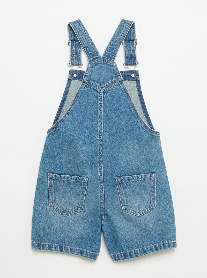 Salopette short en denim Bleu - Kiabi