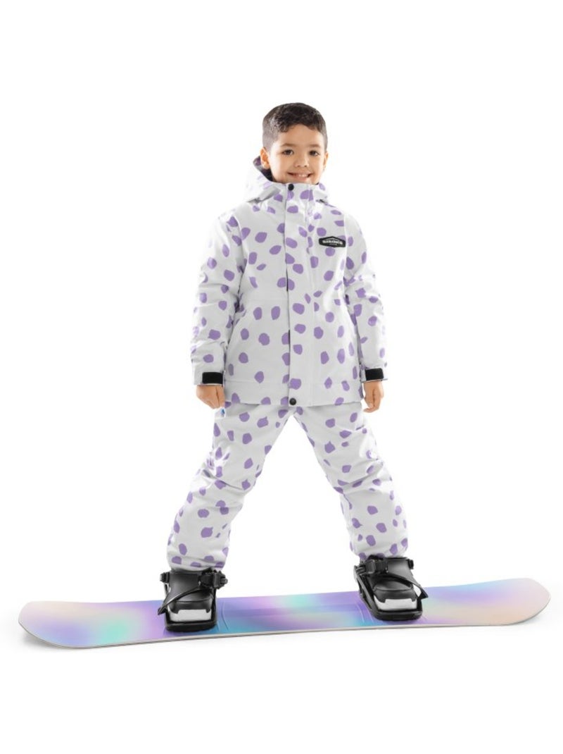 Salopette snowboard garçon sports d'hiver enfants kb1 polka Violet - Kiabi