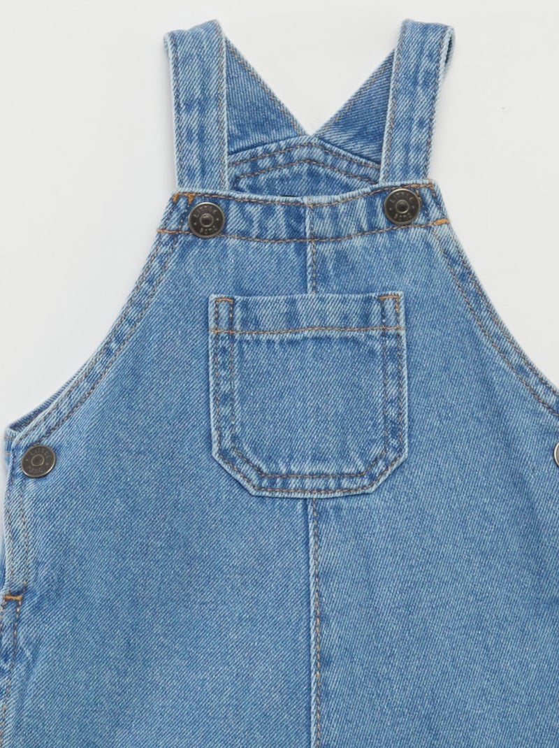 Salopette van denim BLAUW - Kiabi