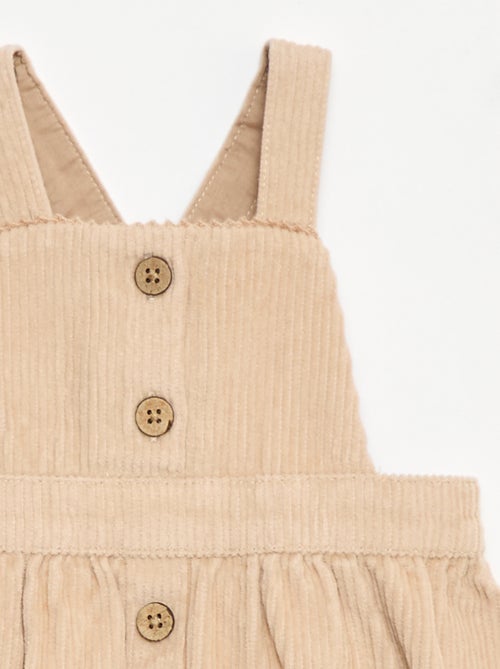 Salopette van velours met schouderbandjes - Kiabi