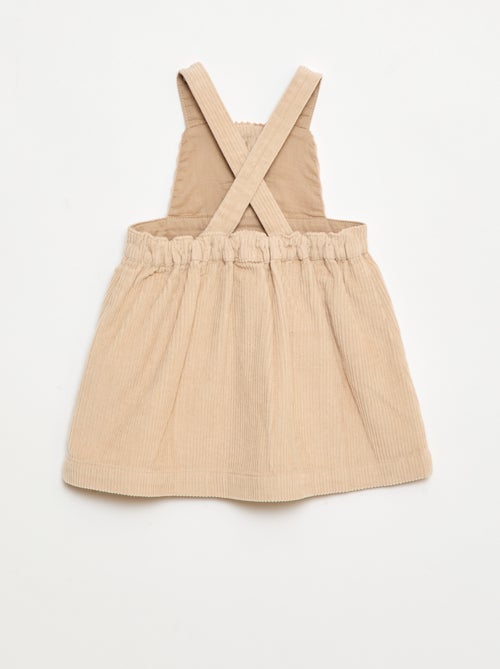 Salopette van velours met schouderbandjes - Kiabi