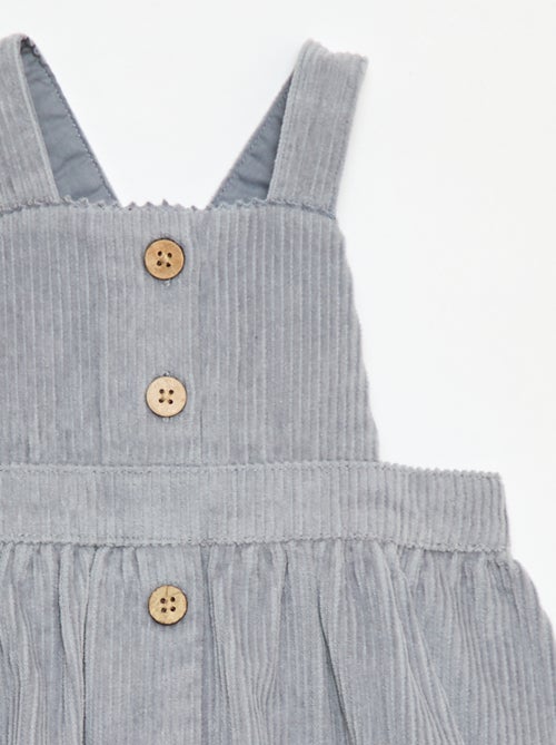 Salopette van velours met schouderbandjes - Kiabi