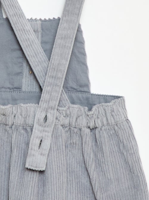 Salopette van velours met schouderbandjes - Kiabi