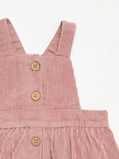 Salopette van velours met schouderbandjes - Kiabi