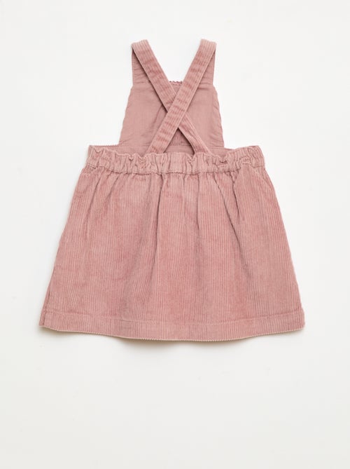 Salopette van velours met schouderbandjes - Kiabi