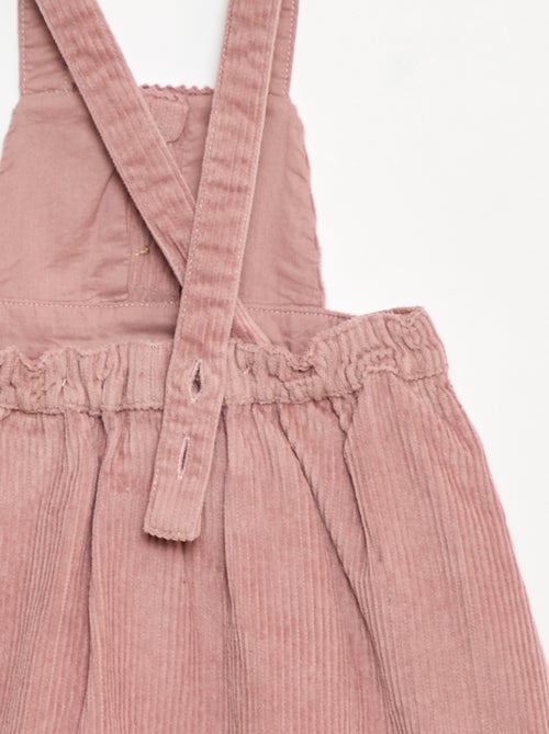 Salopette van velours met schouderbandjes - Kiabi