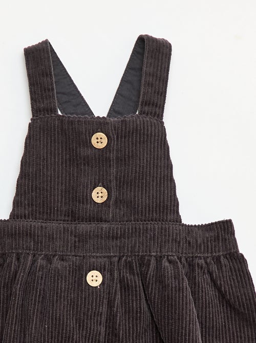 Salopette van velours met schouderbandjes - Kiabi