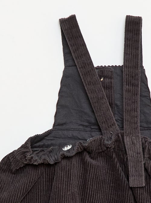 Salopette van velours met schouderbandjes - Kiabi