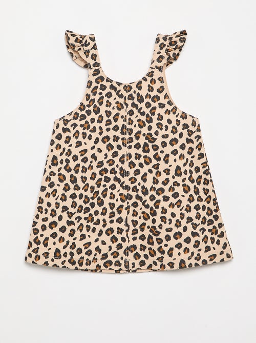 Salopettejurk met luipaardprint - Kiabi