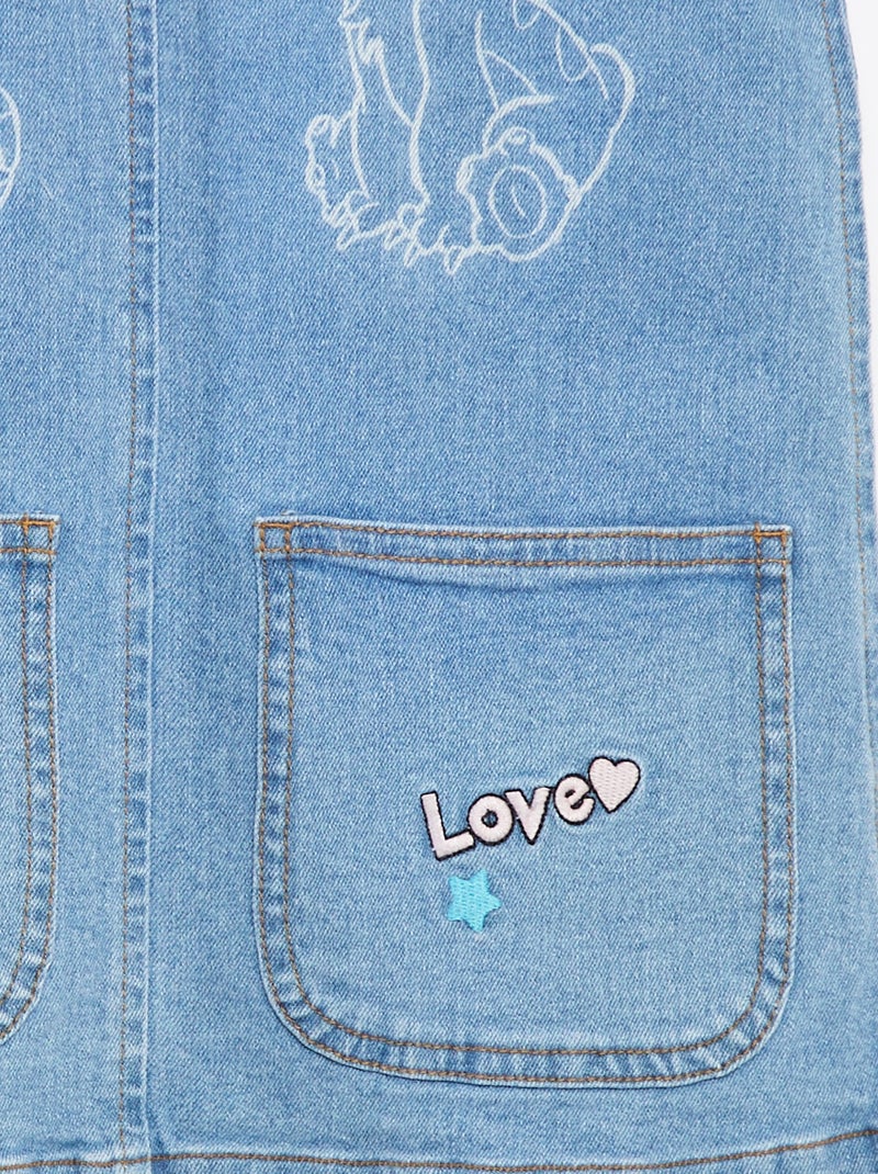 Salopettejurk van denim 'Disney' Blauw - Kiabi