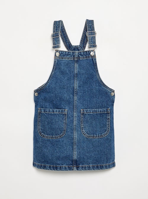 Salopettejurk van denim met 2 opgestikte zakken - Kiabi