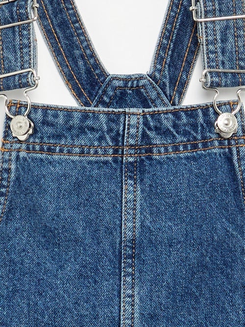 Salopettejurk van denim met 2 opgestikte zakken - Kiabi