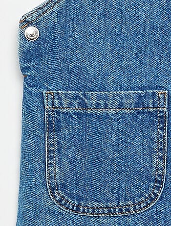 Salopettejurk van denim met 2 opgestikte zakken