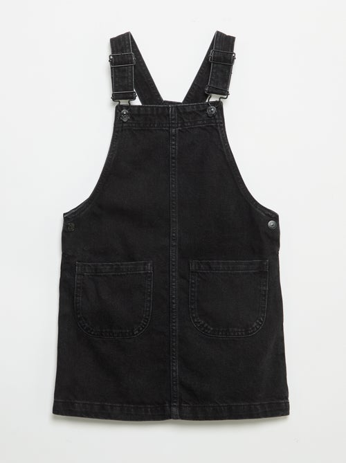 Salopettejurk van denim met 2 opgestikte zakken - Kiabi