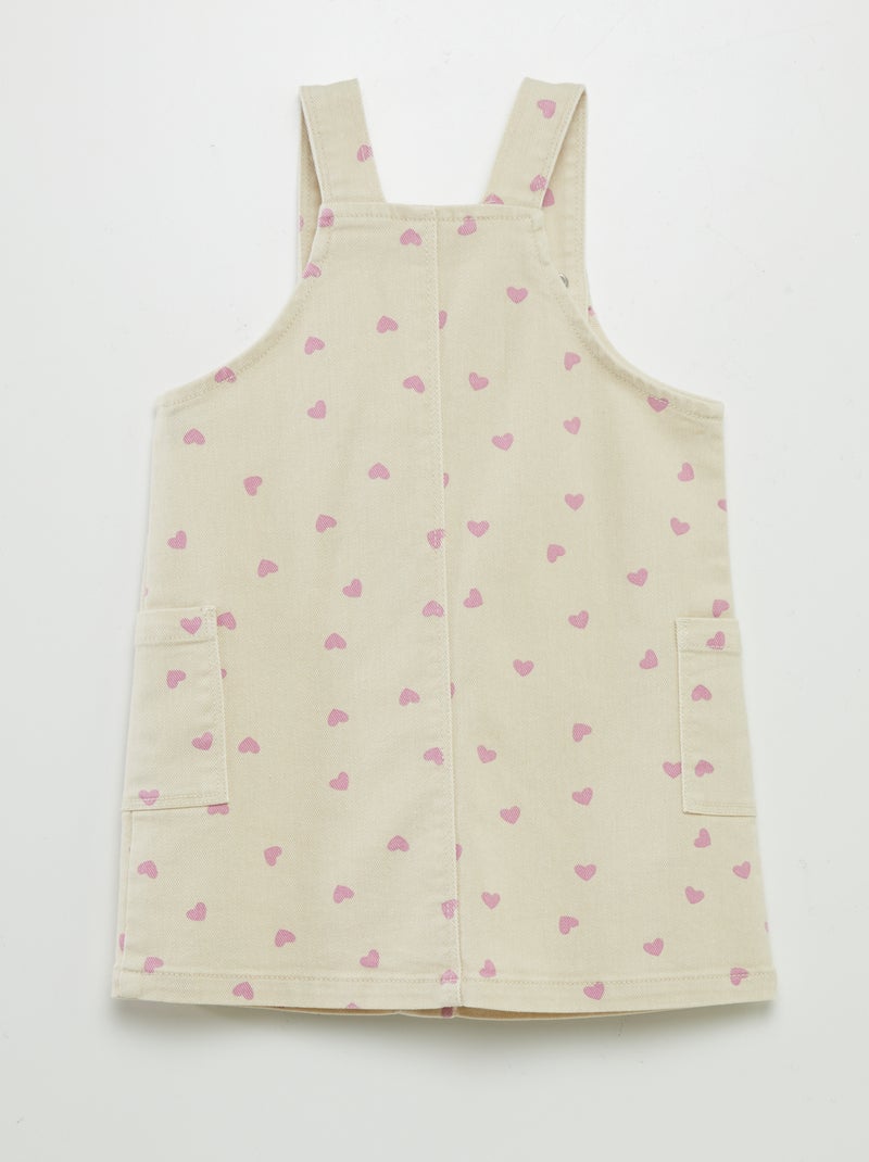 Salopettejurk van keperstof BIEGE - Kiabi