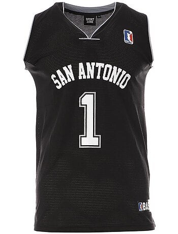 San antonio heren basketbalshirt zwart - sport zone