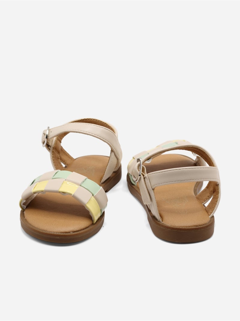 Sandaal kruisband Beige - Kiabi
