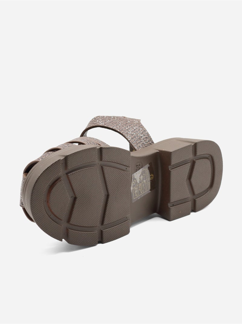 Sandaal kruisband Bruin - Kiabi