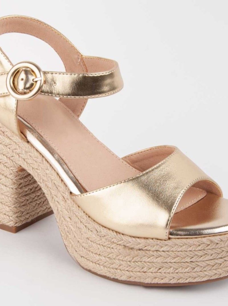 Sandaal Met Hak Synthetisch Materiaal Montevita Goud/Goudkleurig - Kiabi