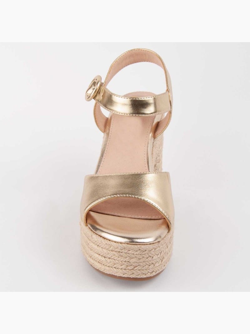 Sandaal Met Hak Synthetisch Materiaal Montevita Goud/Goudkleurig - Kiabi