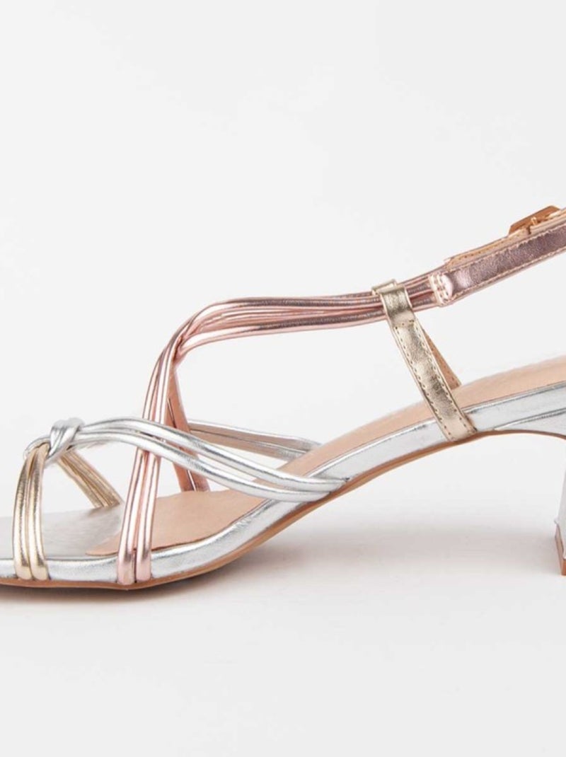 Sandaal Met Hak Synthetisch Materiaal Montevita Multicolor - Kiabi