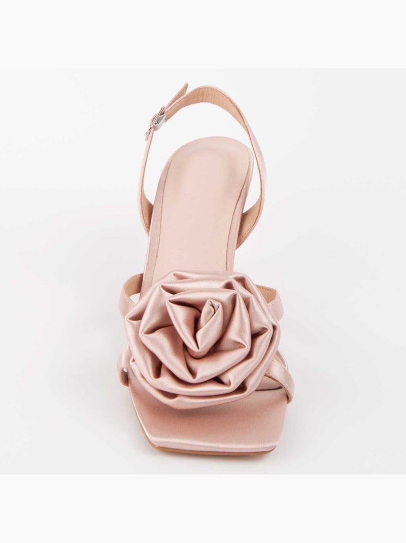 Sandaal Met Hak Synthetisch Materiaal Montevita Roze - Kiabi