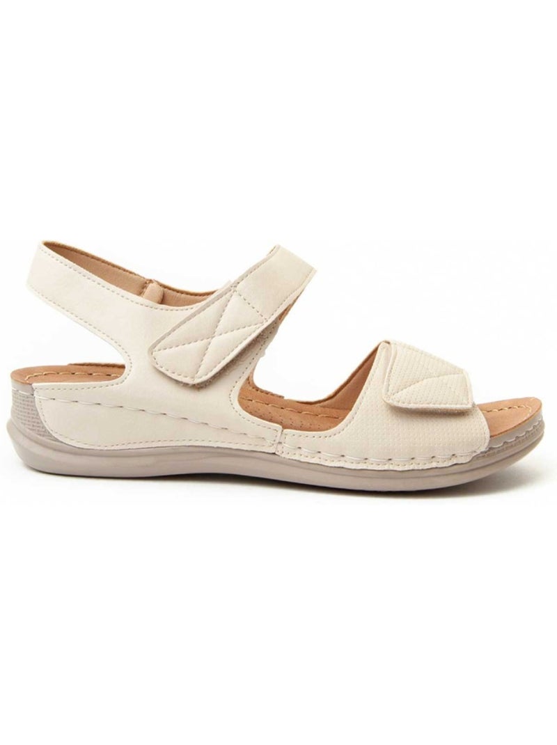 Sandaal Sleehak Synthetisch Materiaal Montevita Beige - Kiabi