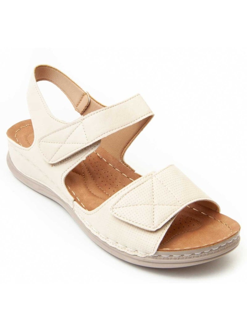 Sandaal Sleehak Synthetisch Materiaal Montevita Beige - Kiabi