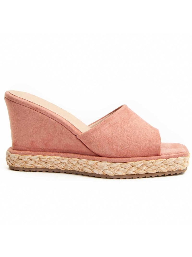 Sandaal Sleehak Synthetisch Materiaal Montevita Roze - Kiabi