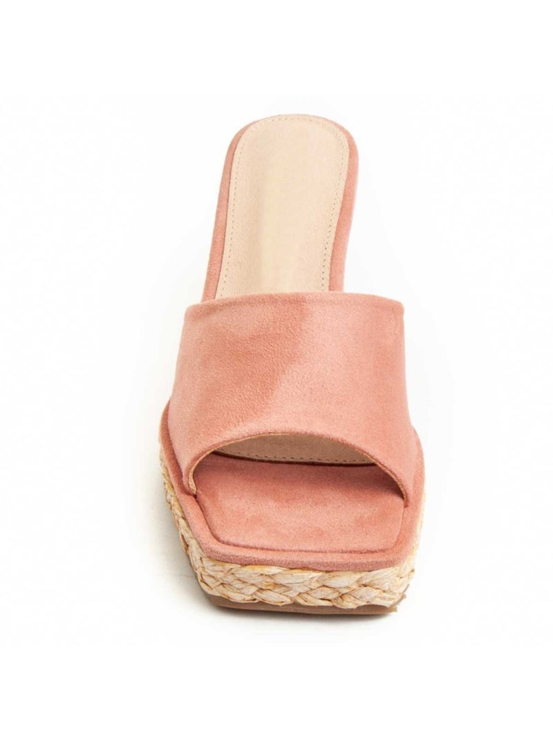 Sandaal Sleehak Synthetisch Materiaal Montevita Roze - Kiabi