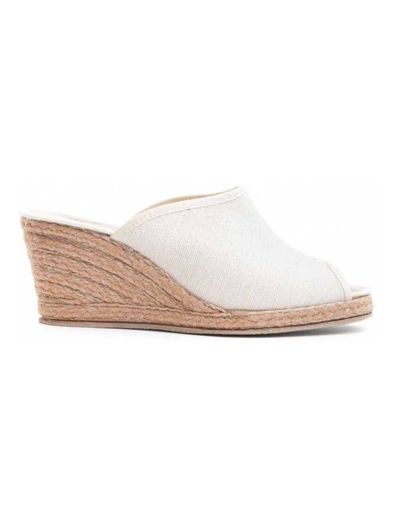 Sandaal Sleehak Textiel Leindia Wit - Kiabi