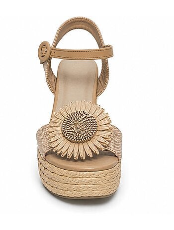 Sandale à talon matériau synthétique montevita