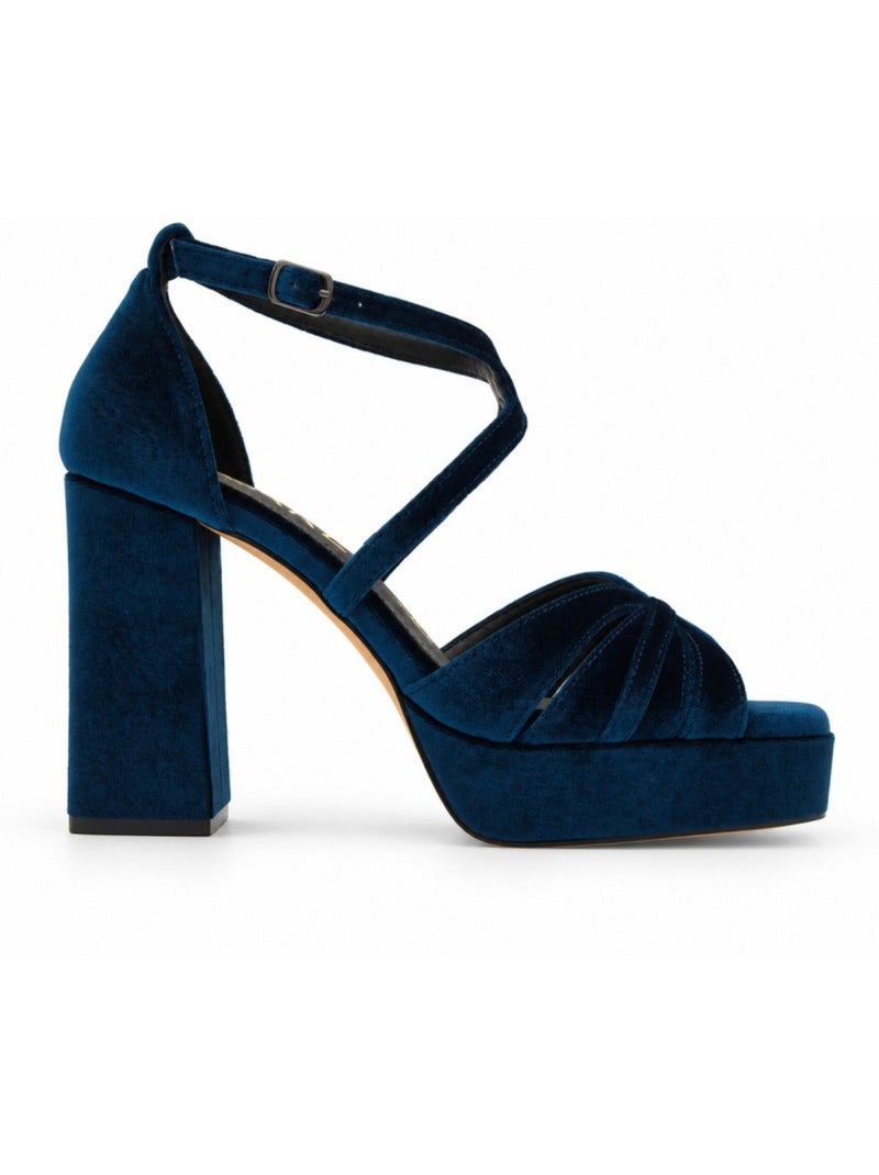 Sandale à talon matériau synthétique montevita Bleu - Kiabi