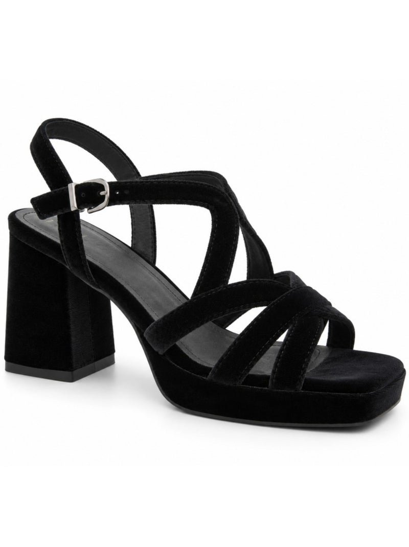 Sandale à talon matériau synthétique montevita Noir - Kiabi
